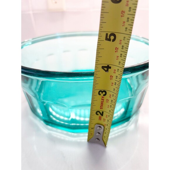 France Luminarc Arcoroc Glass Turquoise Blue Large Serving Bowl Large - Picture 2 of 8